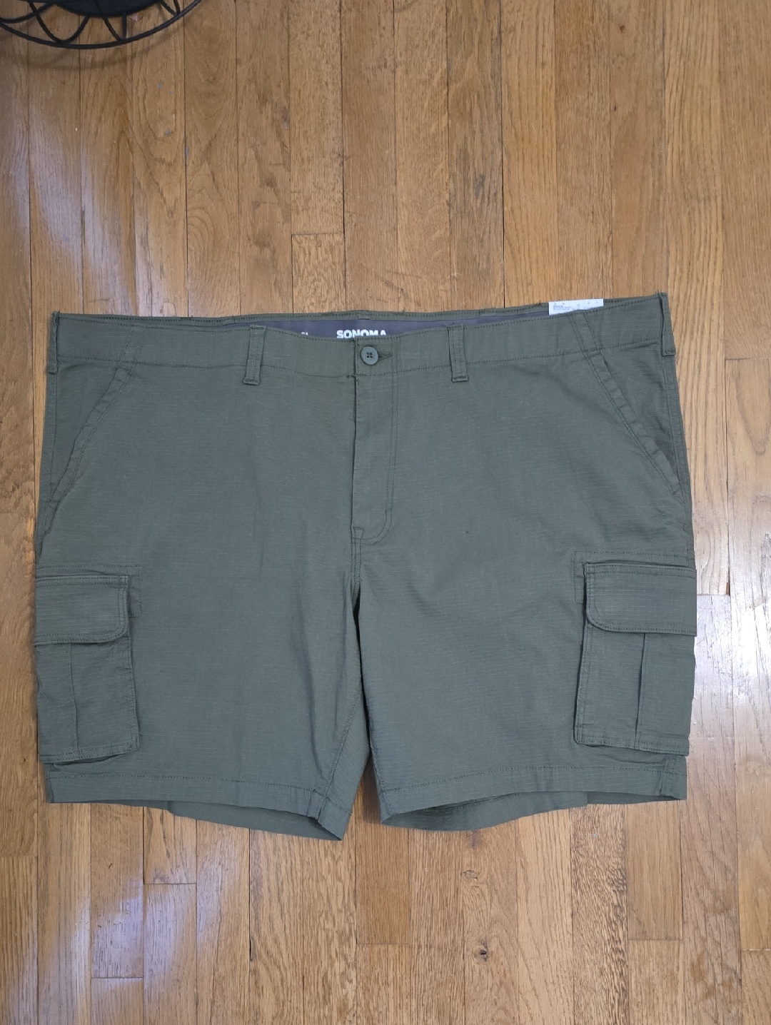 Somoma Brand Mens Big And Tall Green Cargo Shorts Size 54
